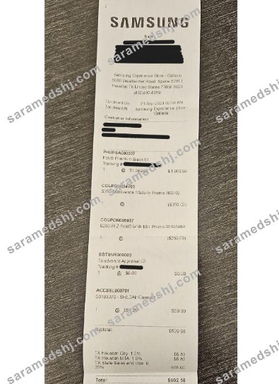 Samsung electronics payment check